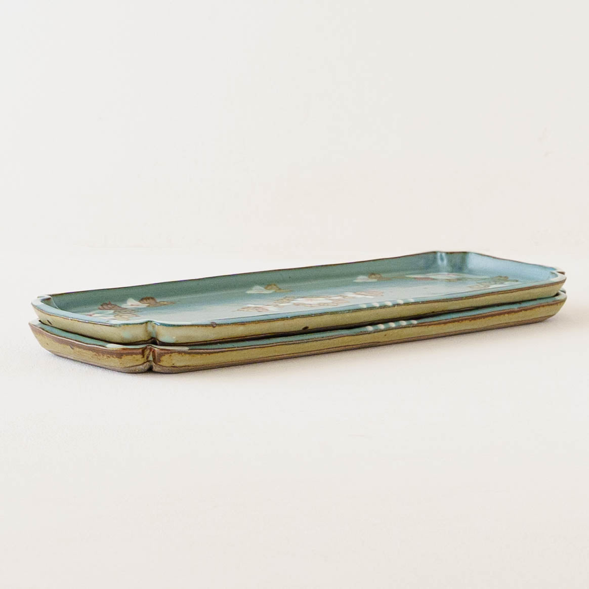 Square plate blue｜Satsukigama