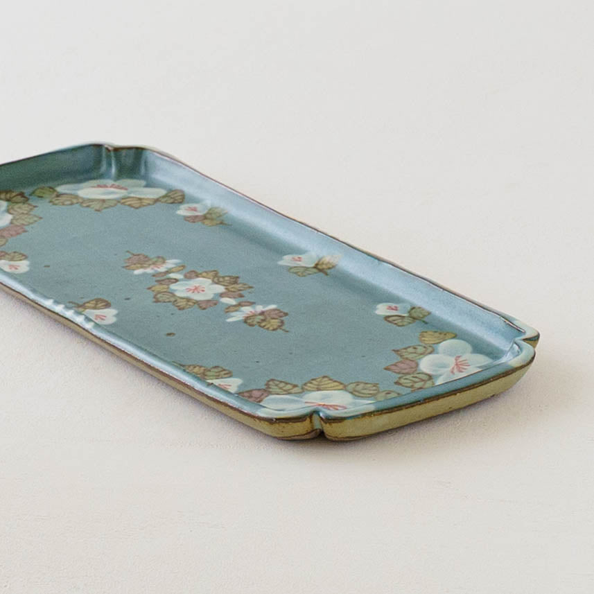 Square plate blue｜Satsukigama