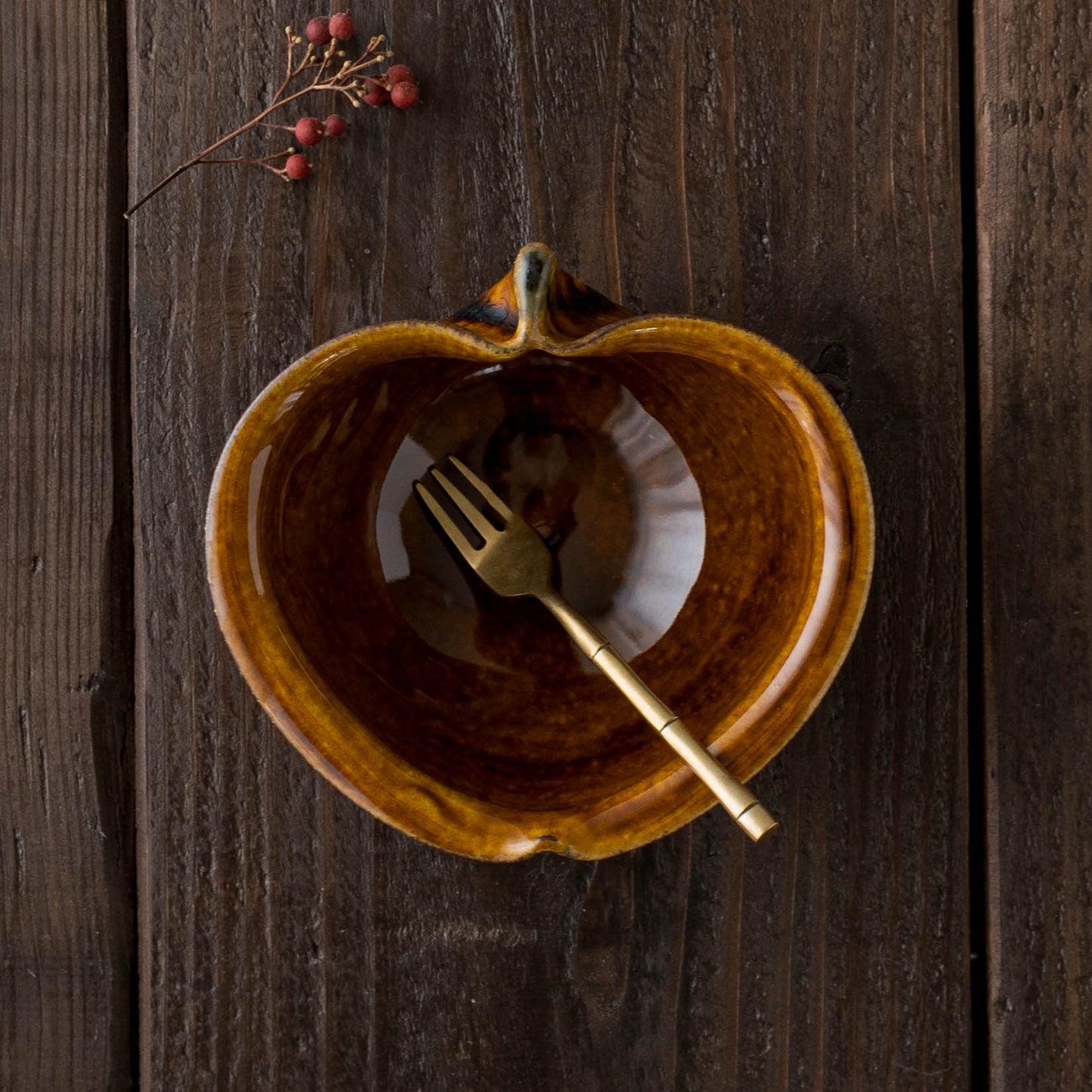 Apple bowl Amber| Furutani Pottery