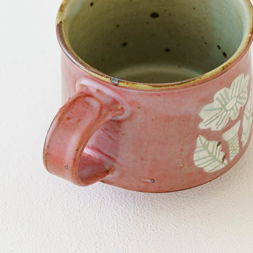 角コーヒーカップ　中　うさぎ｜皐月窯