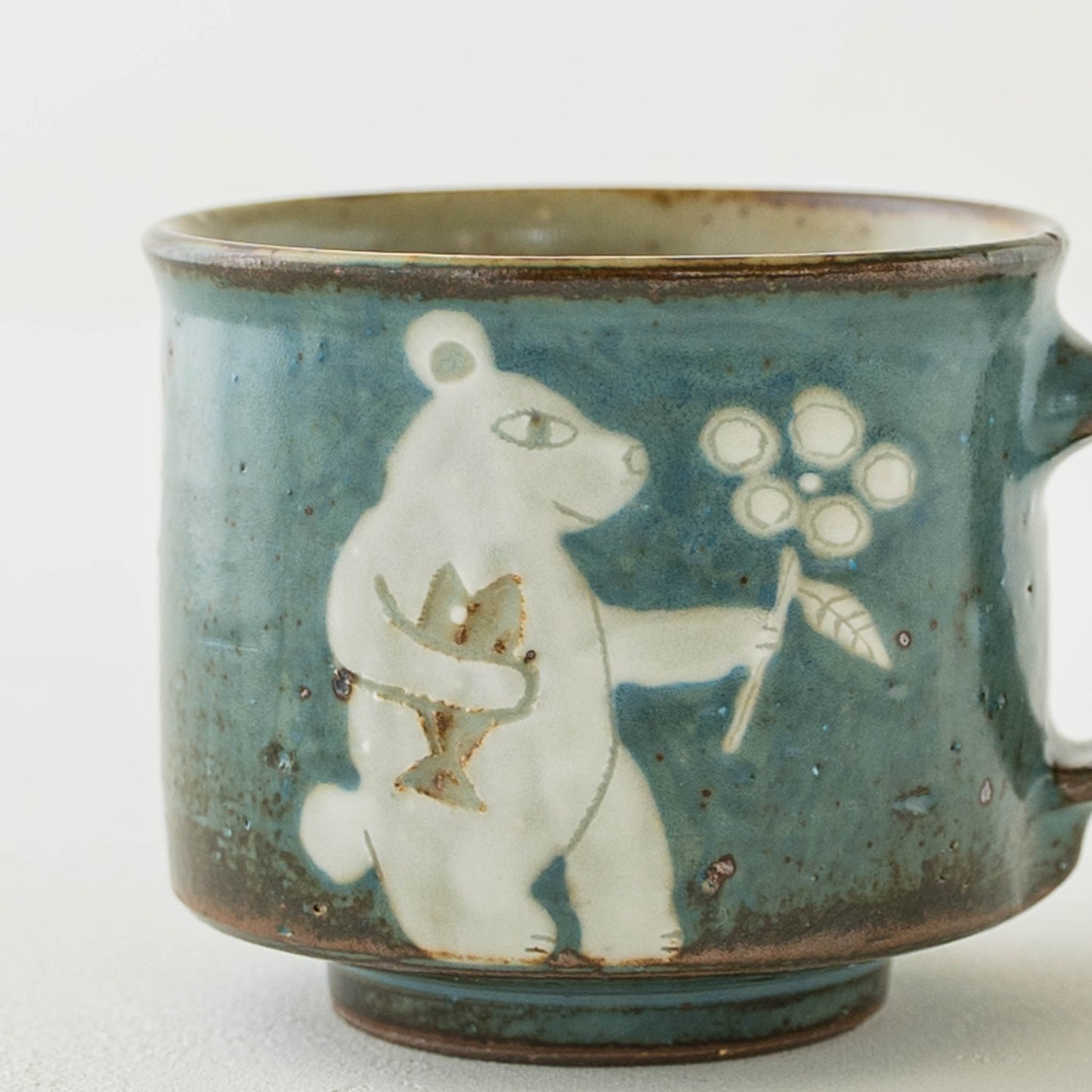 皐月窯さんの角コーヒーカップ中くま