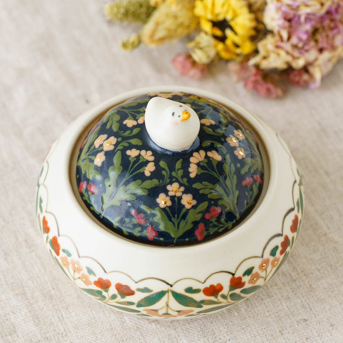 Lidded container duck A | Ayano Arai