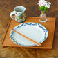 21cm rimmed plate dandelion and lotus | Satsukigama
