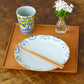 21cm rimmed plate chrysanthemum| Satsukigama