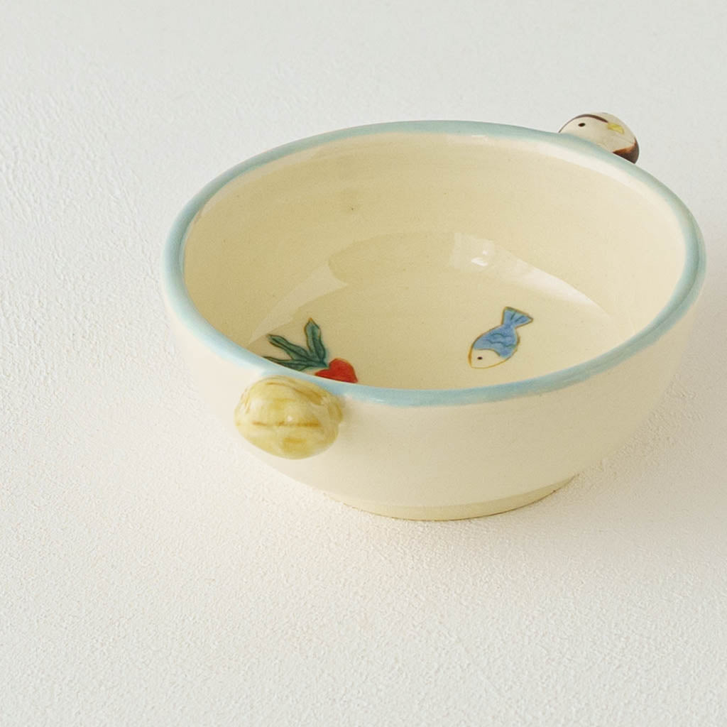 Small Bowl with Handles penguin | Aki Ota