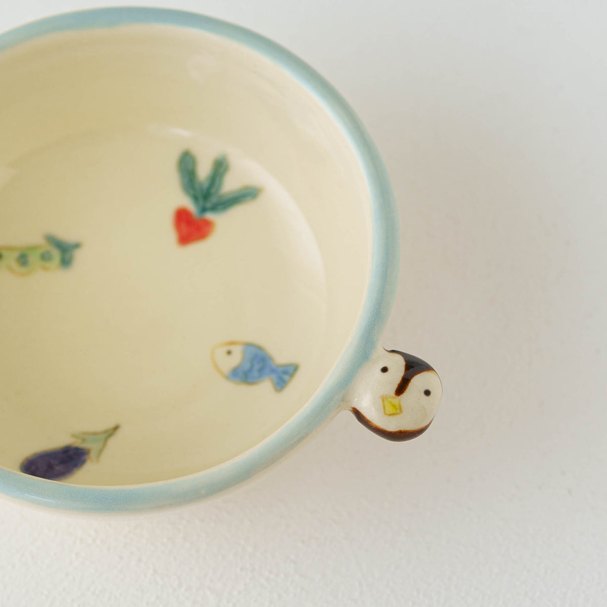 Small Bowl with Handles penguin | Aki Ota