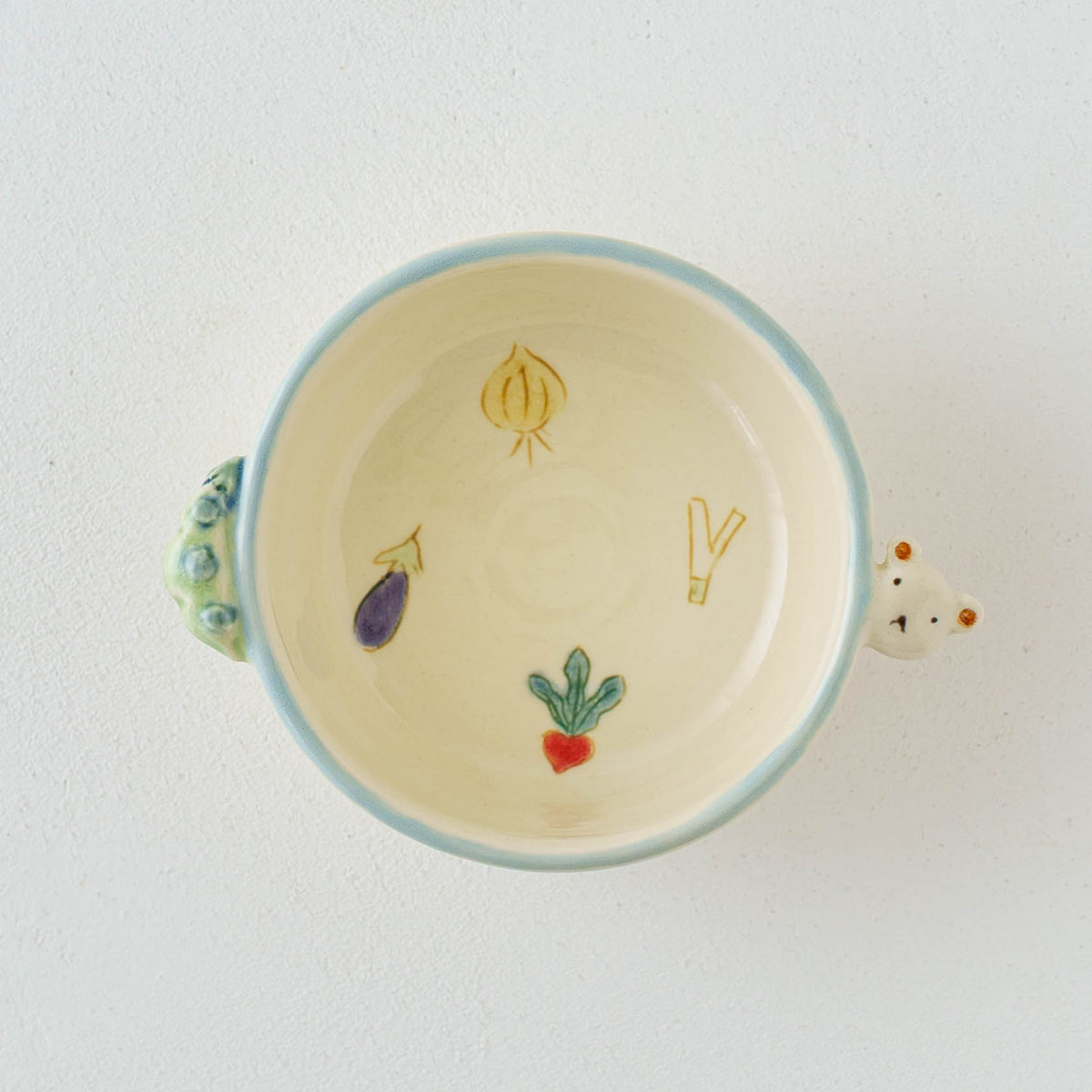 Small Bowl with Handles bear  | Aki Ota