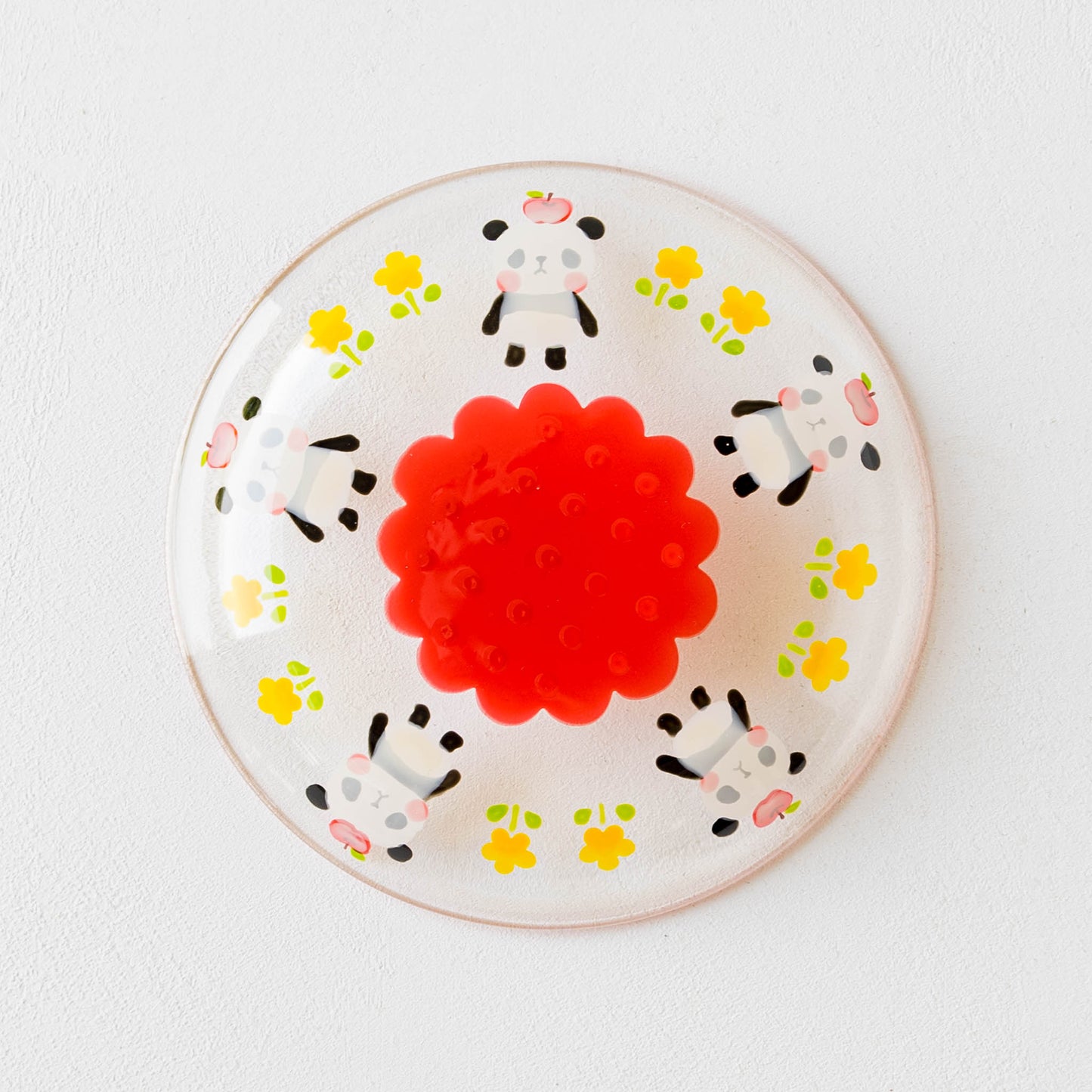 器絵雑貨ケーキ皿　パンダ｜木絵雑貨