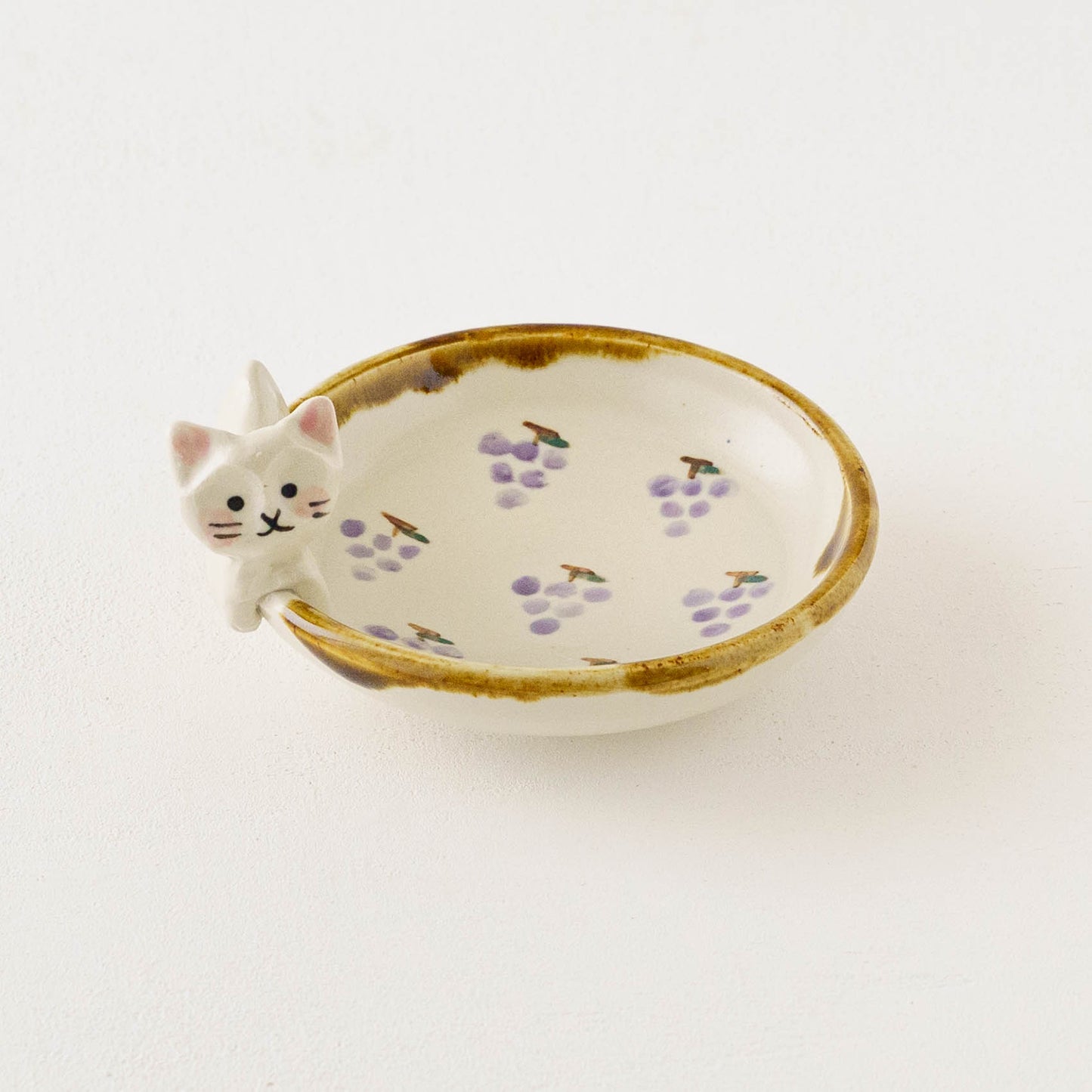 ねこ x ぶどう　小皿｜梶田慶