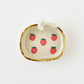 Cat x Strawberry Square Small Plate | Kajita Kei