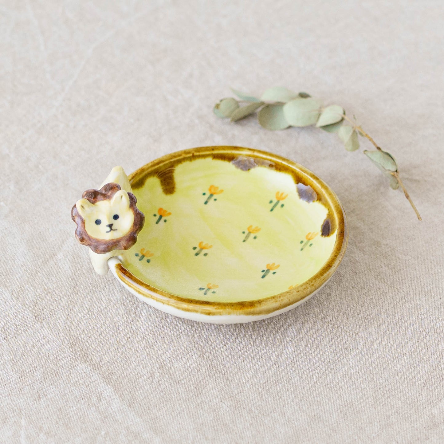 Lion x Flower Small Plate | Kei Kajita