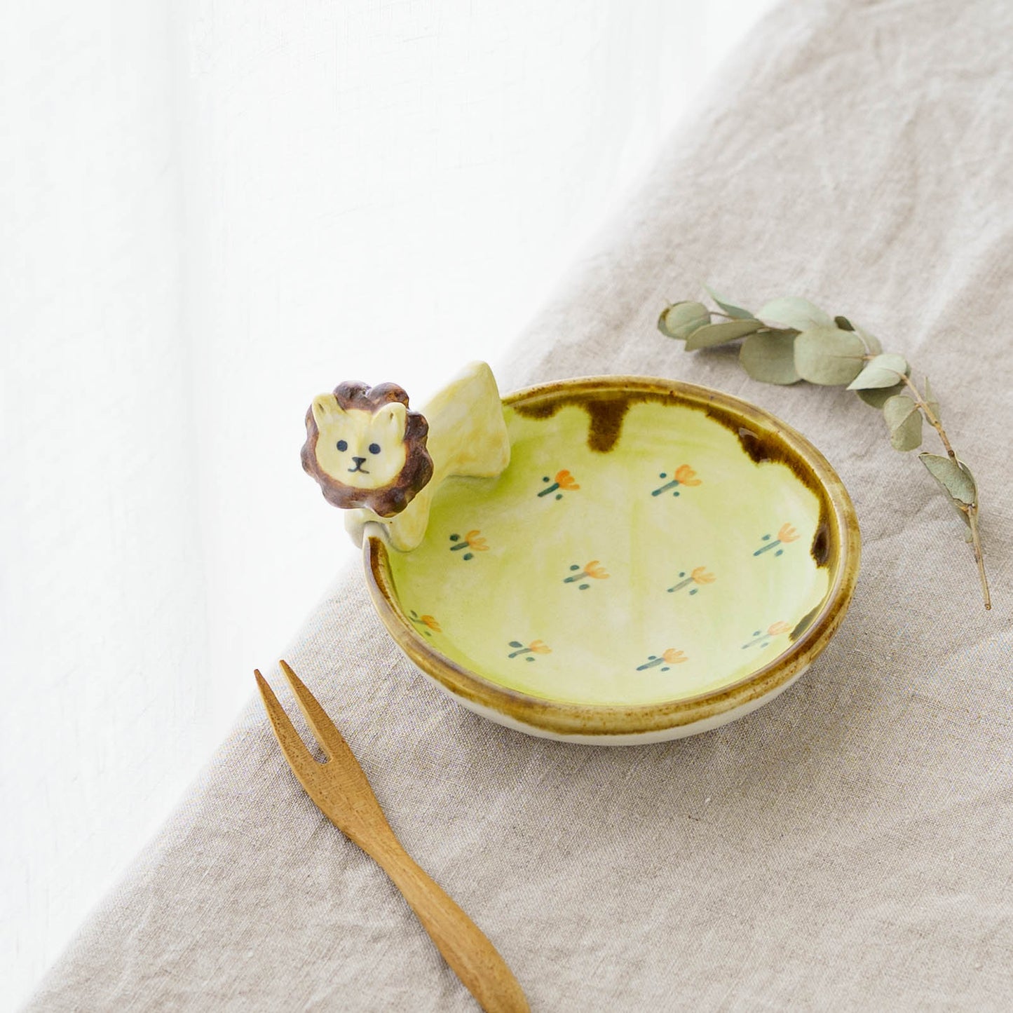 Lion x Flower Small Plate | Kei Kajita