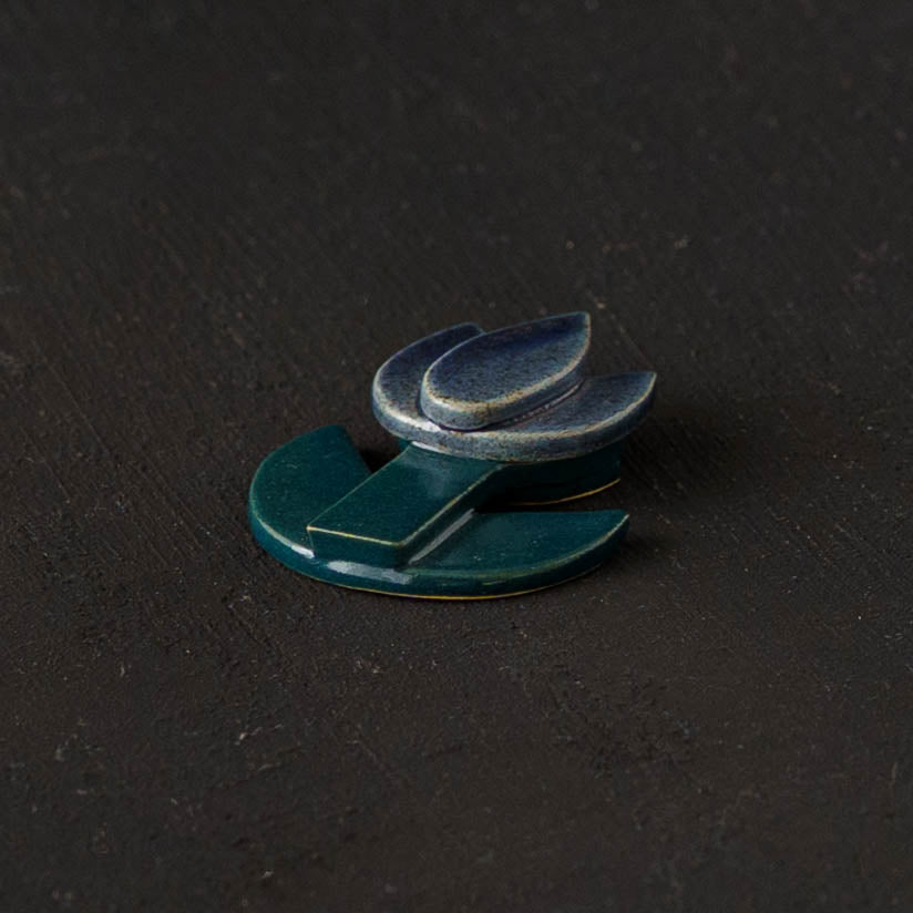 Flower chopstick rest tulip blue | Michi Tsujimoto 