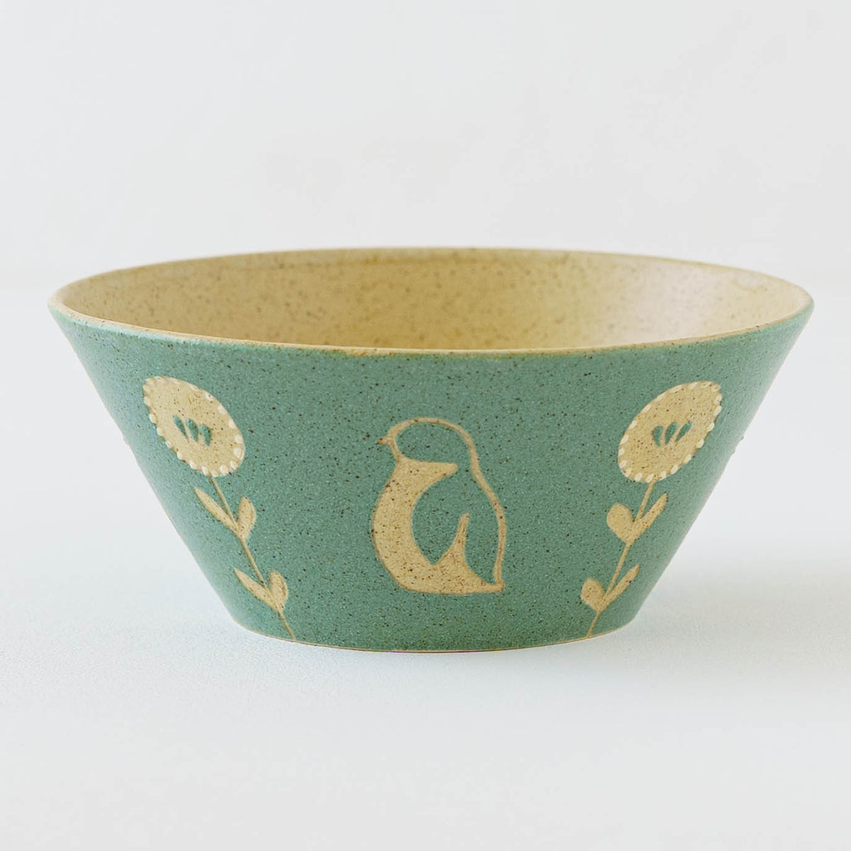 Bowl 160mm penguin green | Kokeiro Kobo