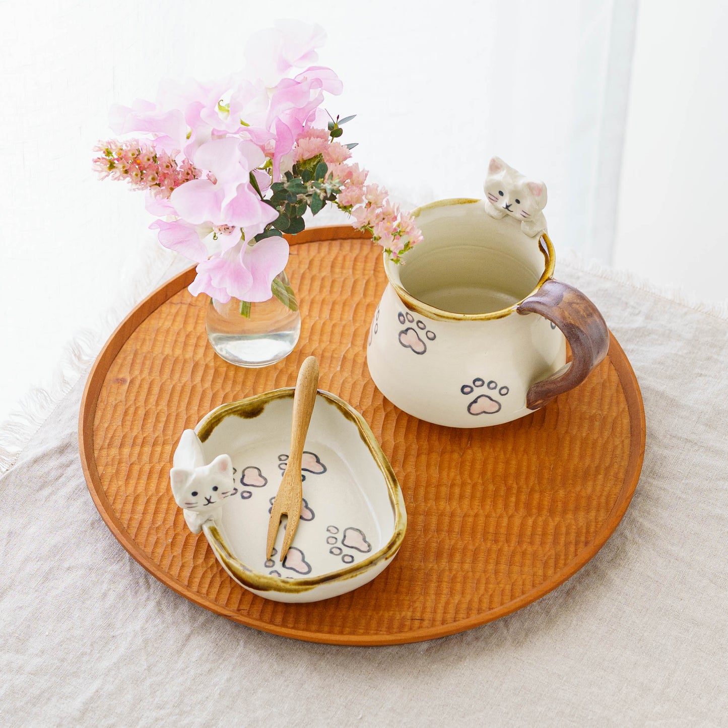 Cat x paw Square Small Plate | Kei Kajita