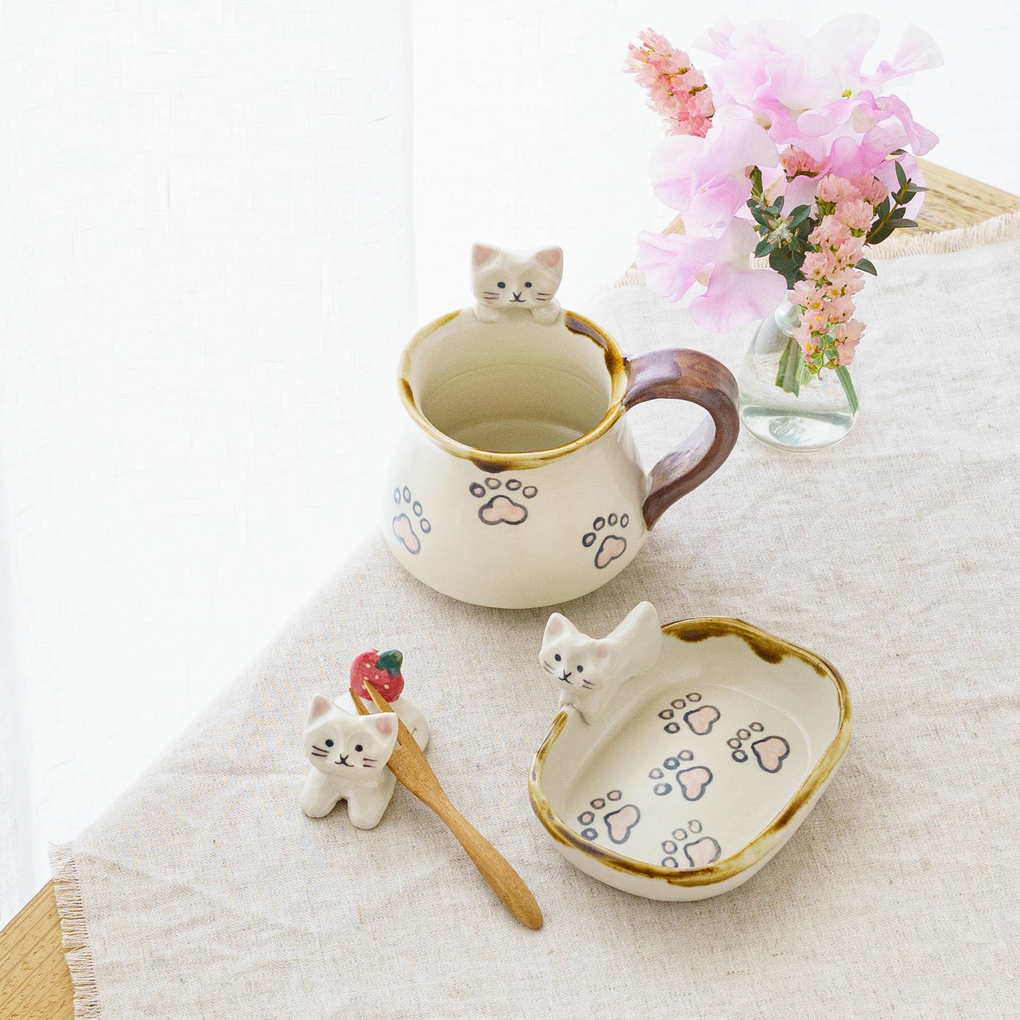 Cat x paw Square Small Plate | Kei Kajita