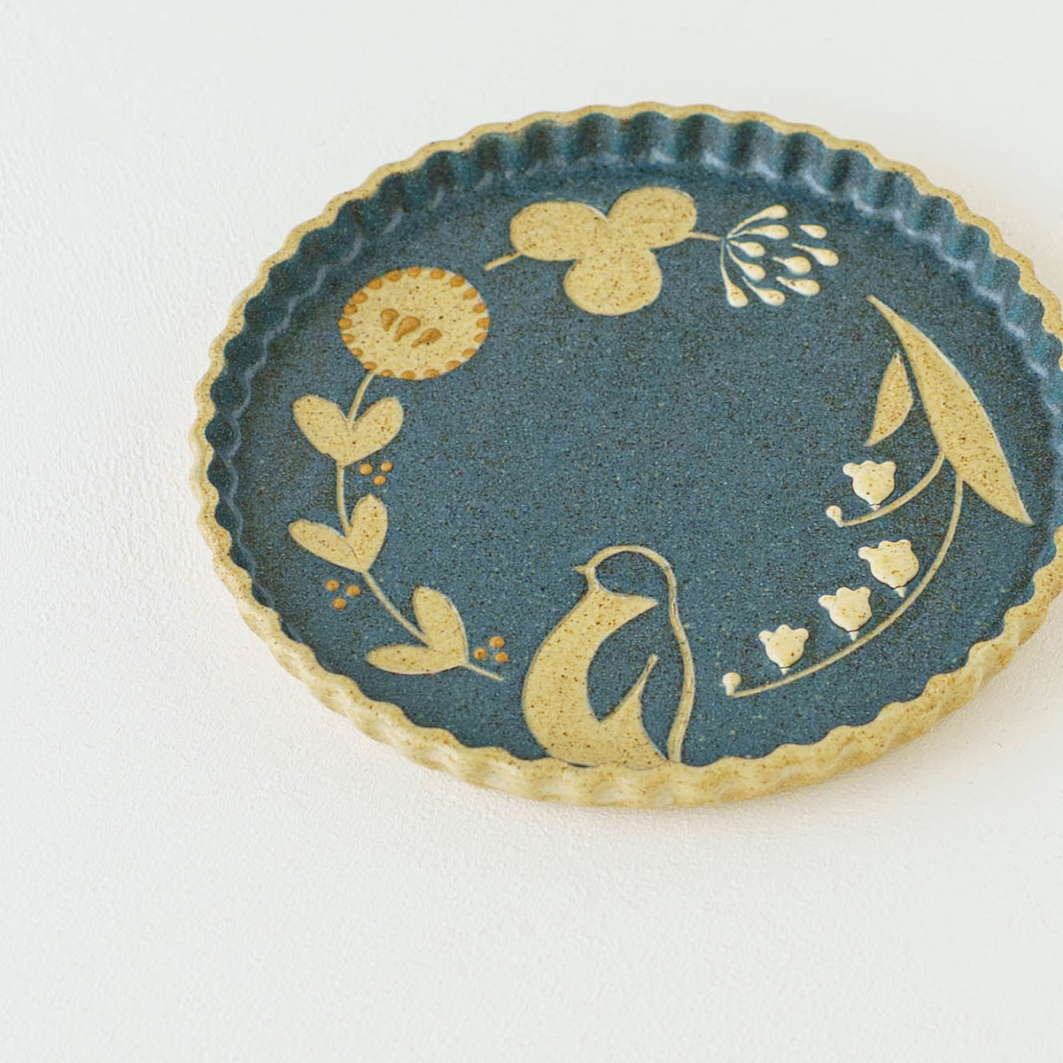 Plate 160mm penguin blue | Kokeiro Kobo