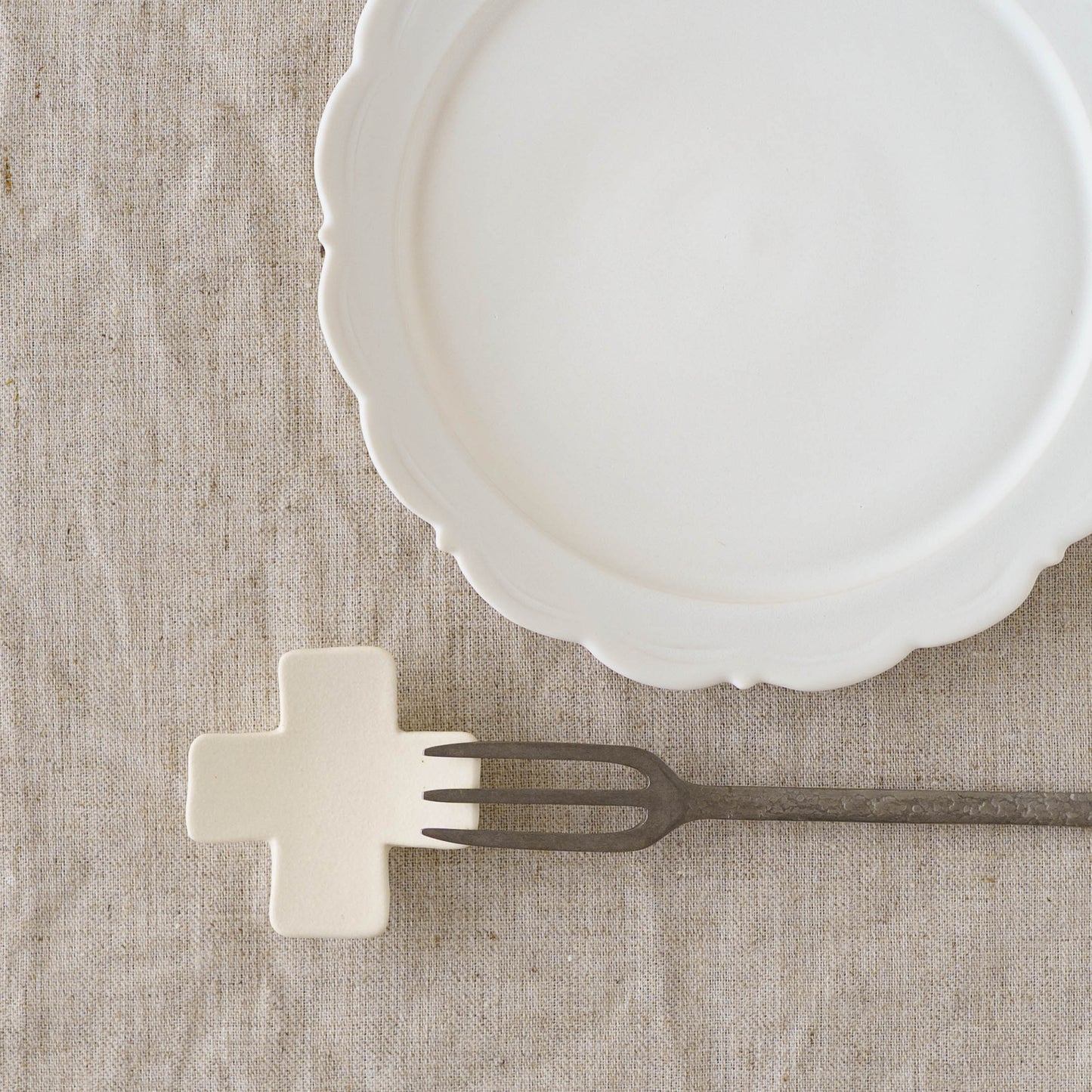 Chopstick rest cloth white | Michi Tsujimoto