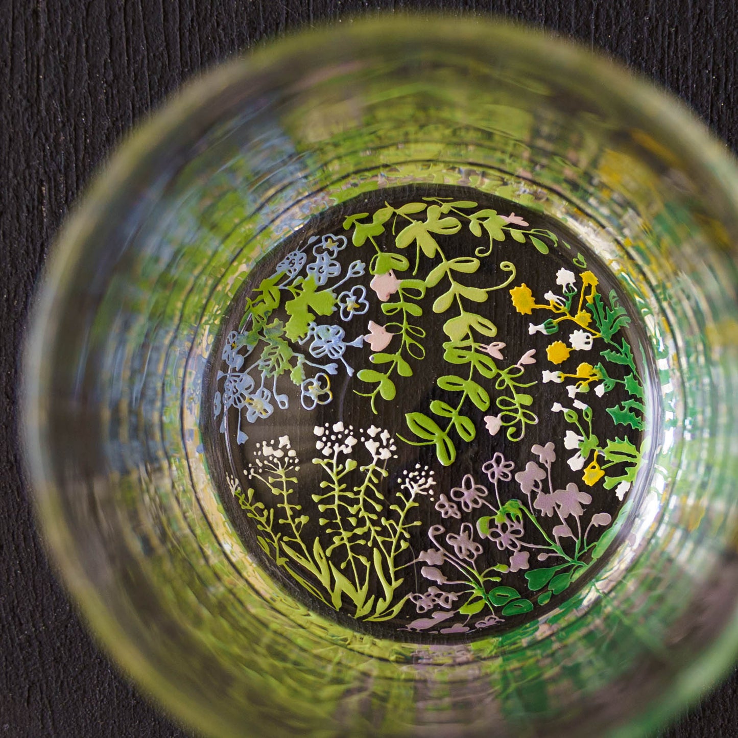 百花景　そばちょこグラス　春の草花｜金津沙矢香