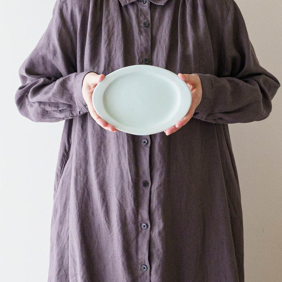 Oval Plate M Mint Blue | Mami Furukawa
