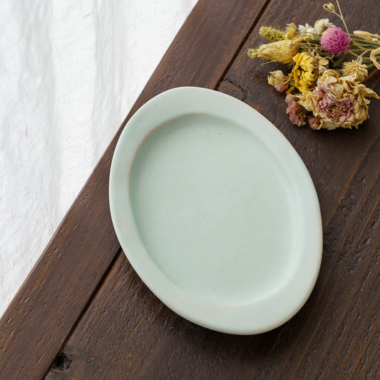 Oval Plate M Mint Blue | Mami Furukawa
