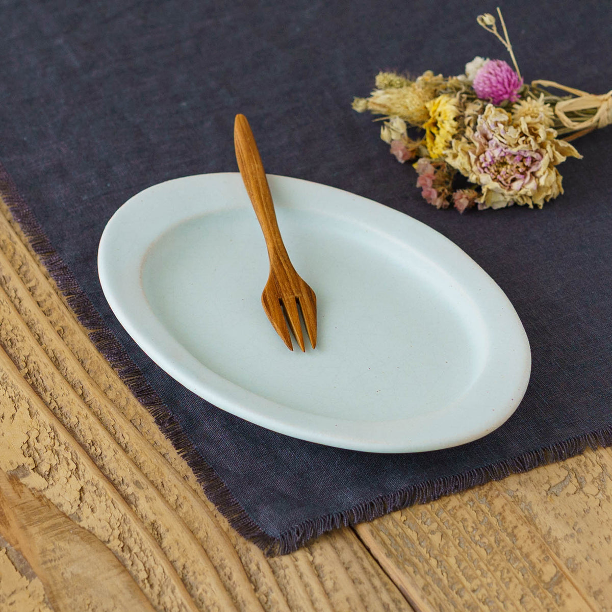 Oval Plate M Mint Blue | Mami Furukawa