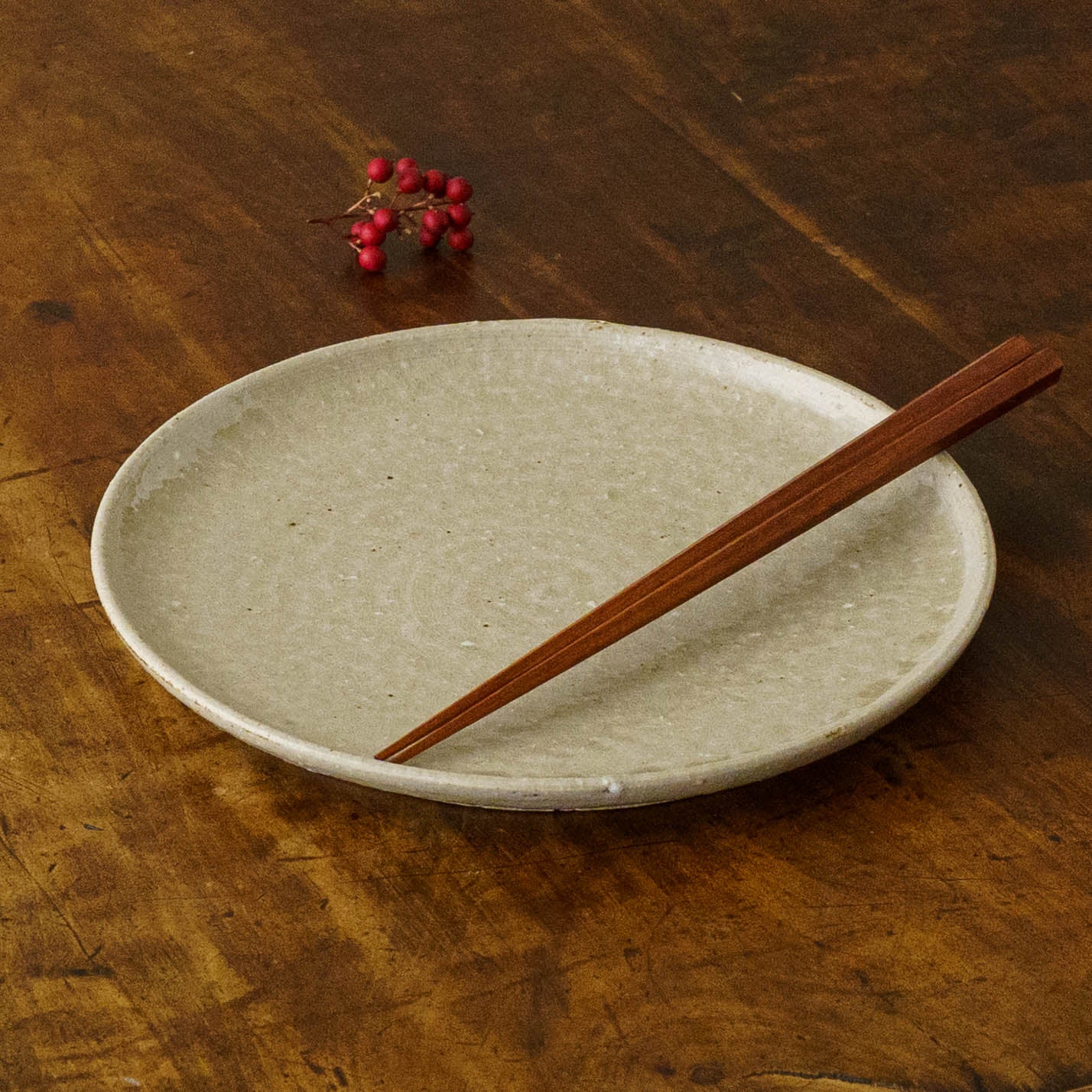 21cm plate Apple ash | Totsu Keiichiro