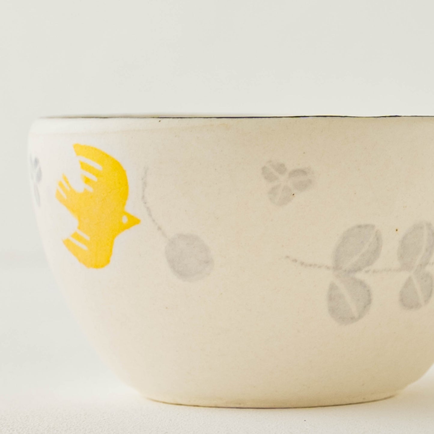 和紙染め　丸マグ　小　メルヘン　花と鳥｜安見工房