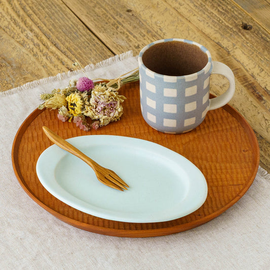 Oval Plate M Mint Blue | Mami Furukawa