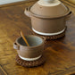 Heat-resistant bowl with handles brown | Mami Furukawa