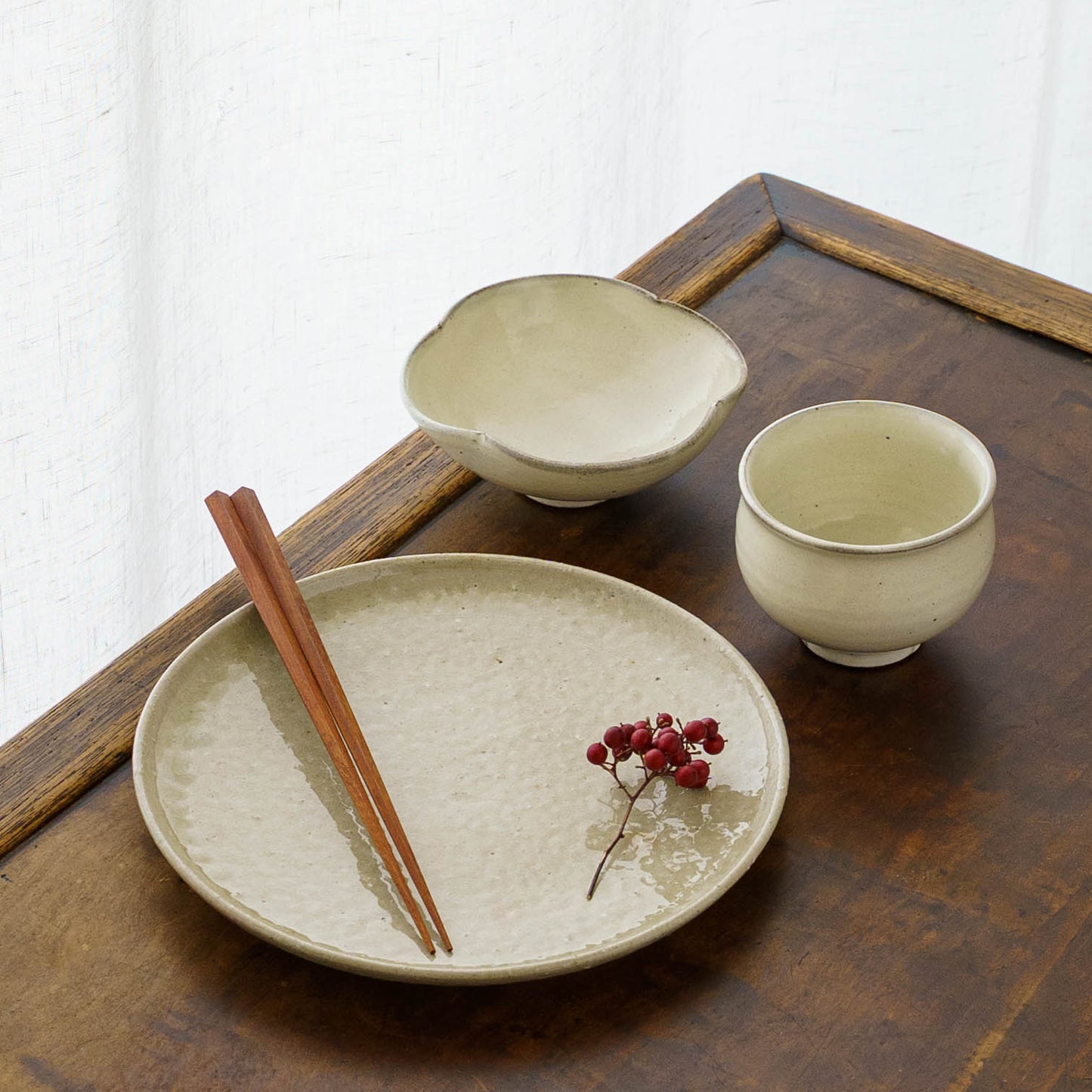 21cm plate Apple ash | Totsu Keiichiro
