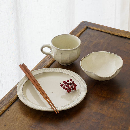 粉引面取コーヒーカップ｜戸津圭一郎