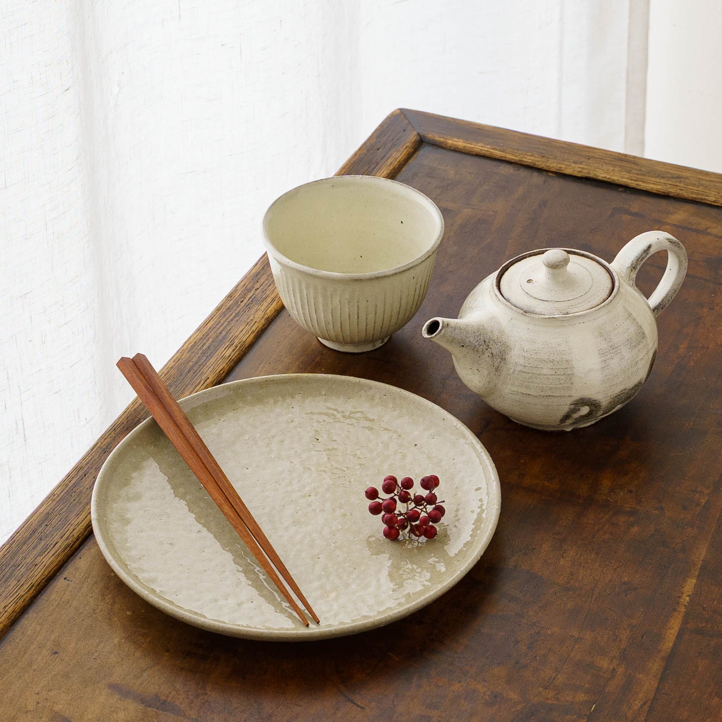 21cm plate Apple ash | Totsu Keiichiro