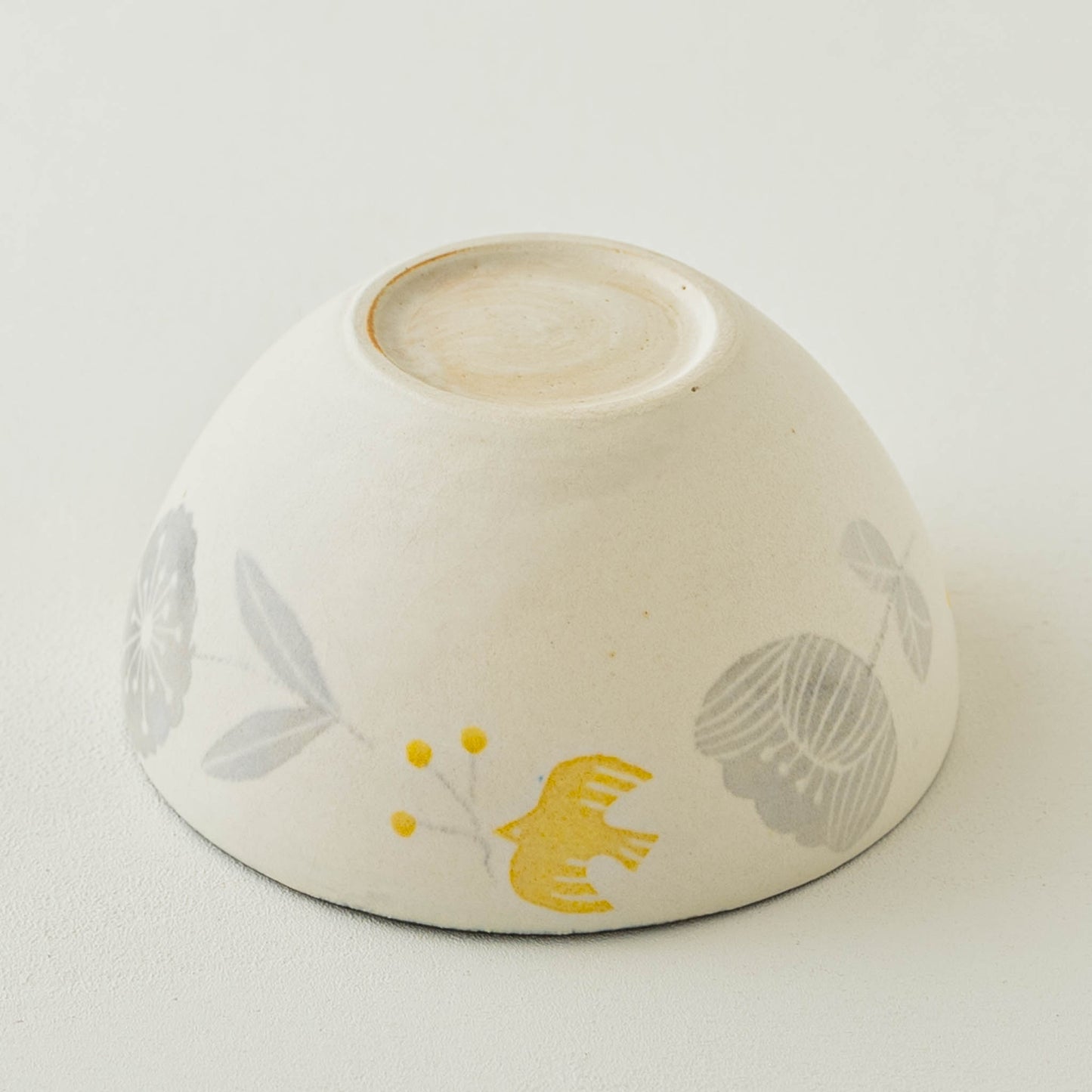 和紙染め　深ボウル　メルヘン　花と鳥｜安見工房