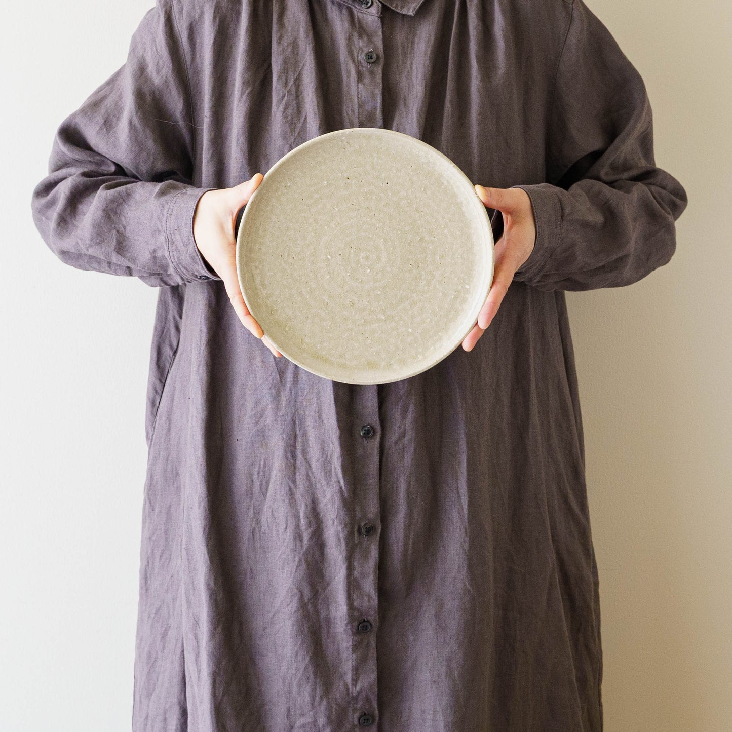 21cm plate Apple ash | Totsu Keiichiro