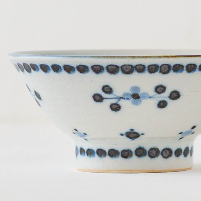 Kotobe pattern rice bowl small Hanagaki pattern Red | Tosai kiln Nagato Ceramics Tobe ware