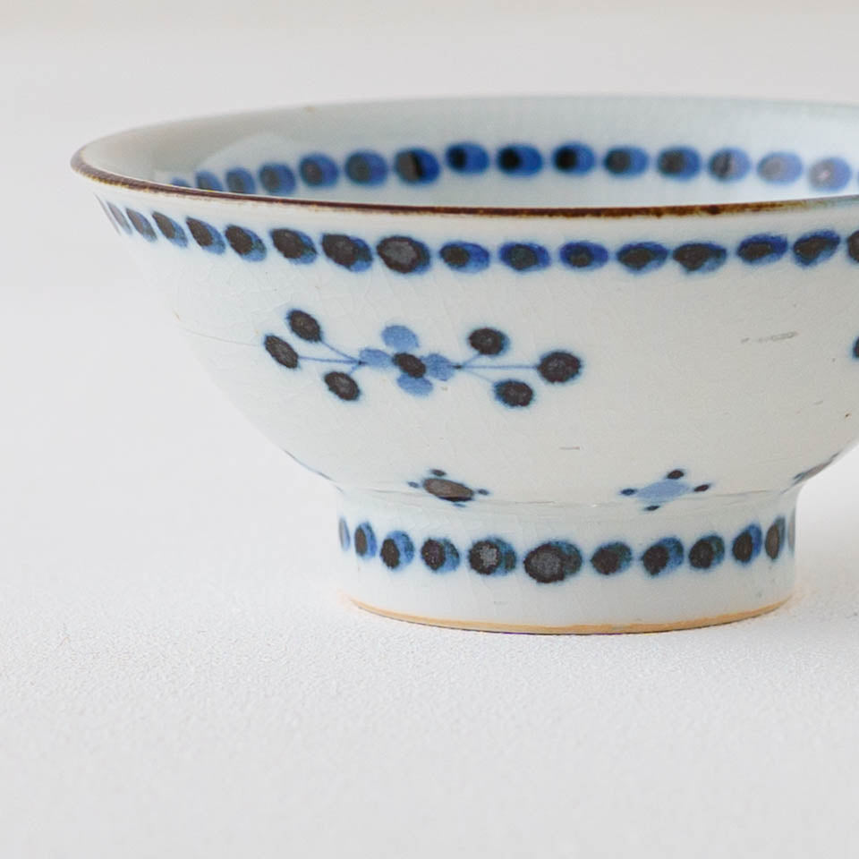 Kotobe pattern rice bowl small Hanagaki pattern Red | Tosai kiln Nagato Ceramics Tobe ware