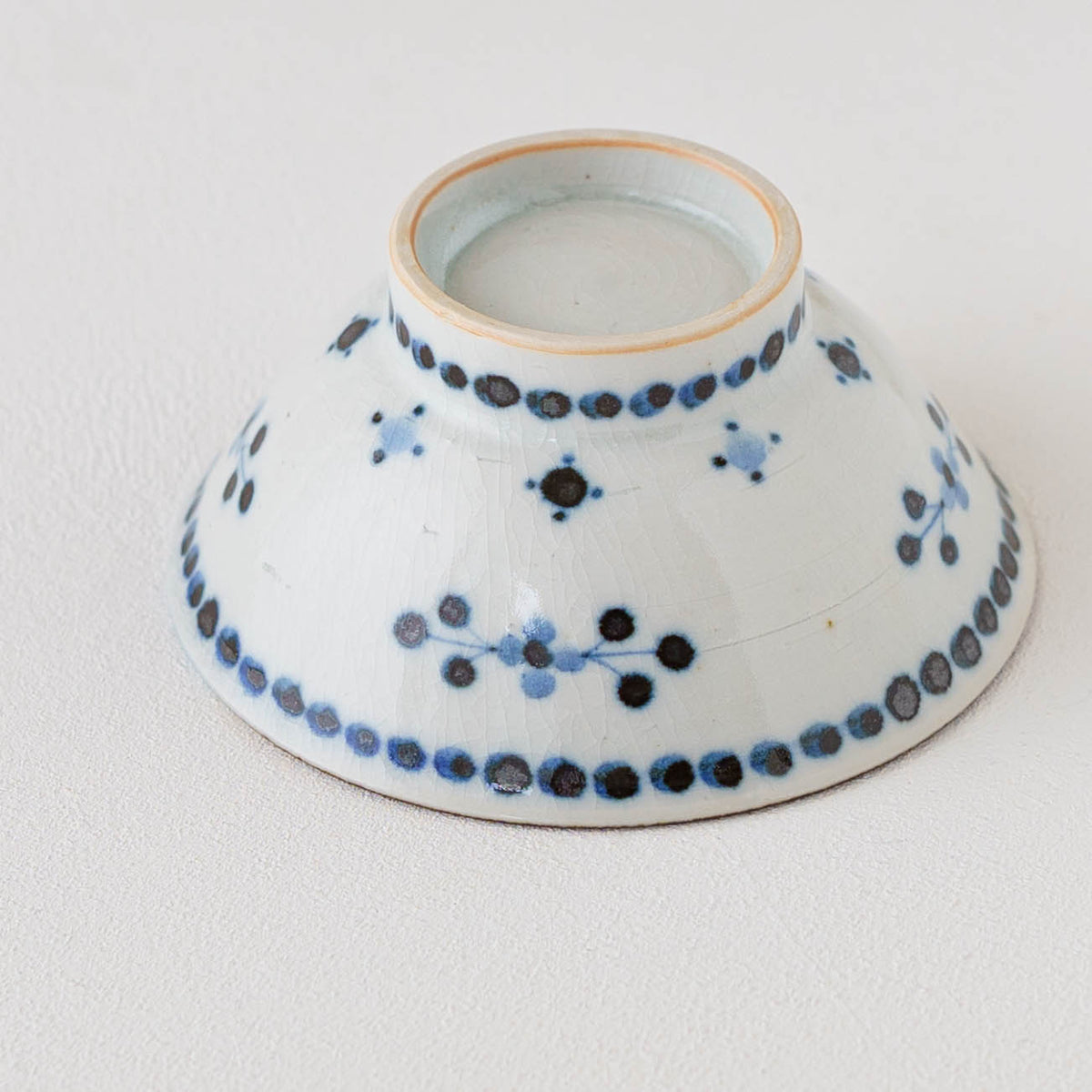 Kotobe pattern rice bowl small Hanagaki pattern Red | Tosai kiln Nagato Ceramics Tobe ware