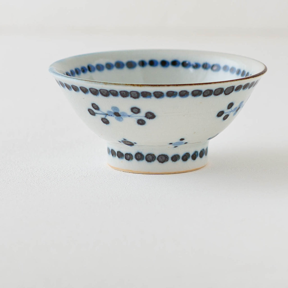 Kotobe pattern rice bowl small Hanagaki pattern Red | Tosai kiln Nagato Ceramics Tobe ware