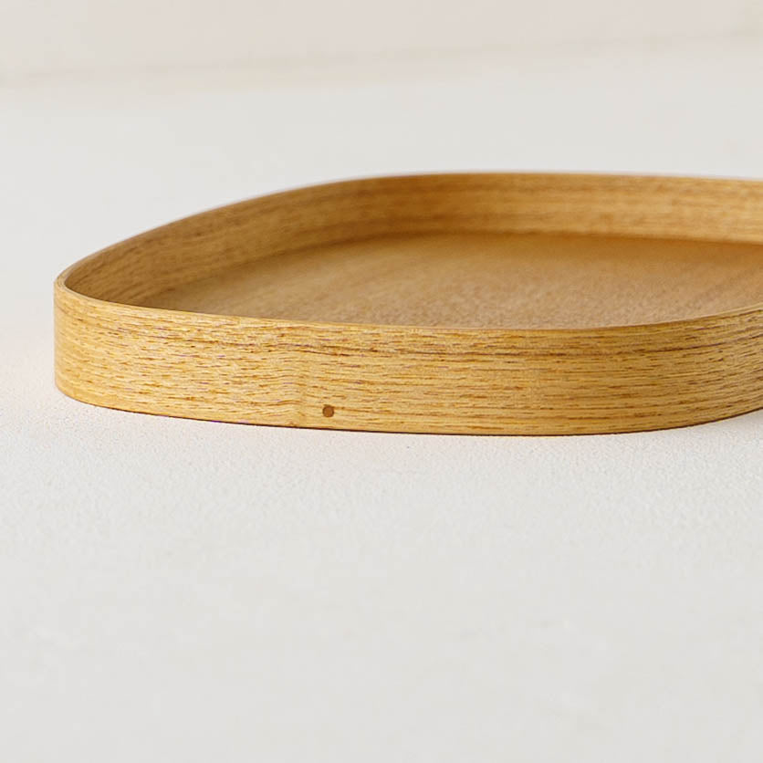 Round Corner mini tray ash  | Tomoharu Funahashi