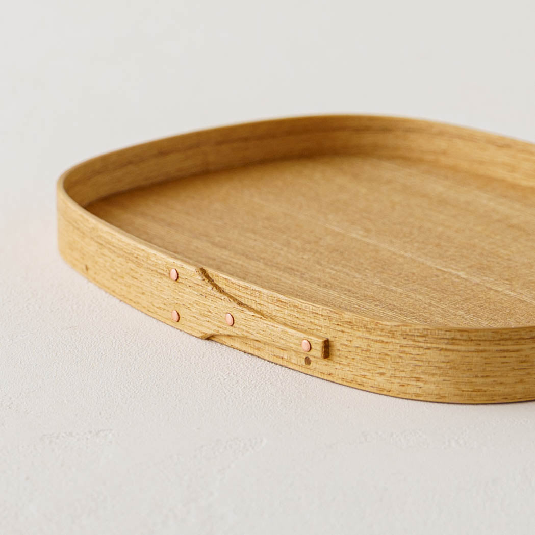 Round Corner mini tray ash  | Tomoharu Funahashi