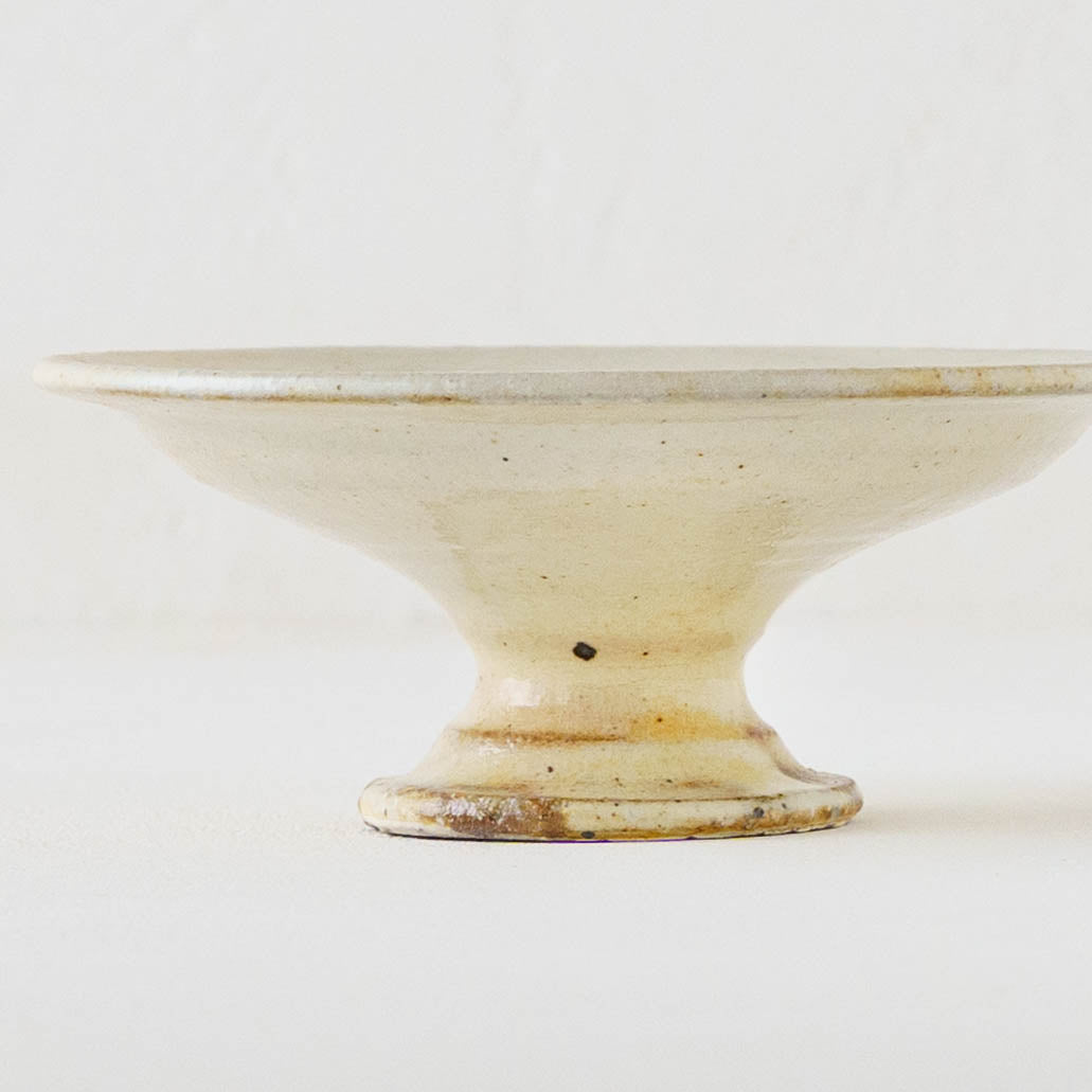 Iron-Sanded Compote Dish, 13cm | Furutani Ceramics Studio