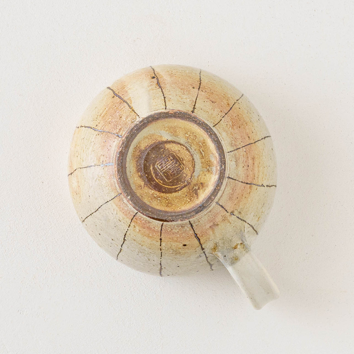 Vertical Iron-Wire Pattern Handled Round Soup Cup | Futani Pottery