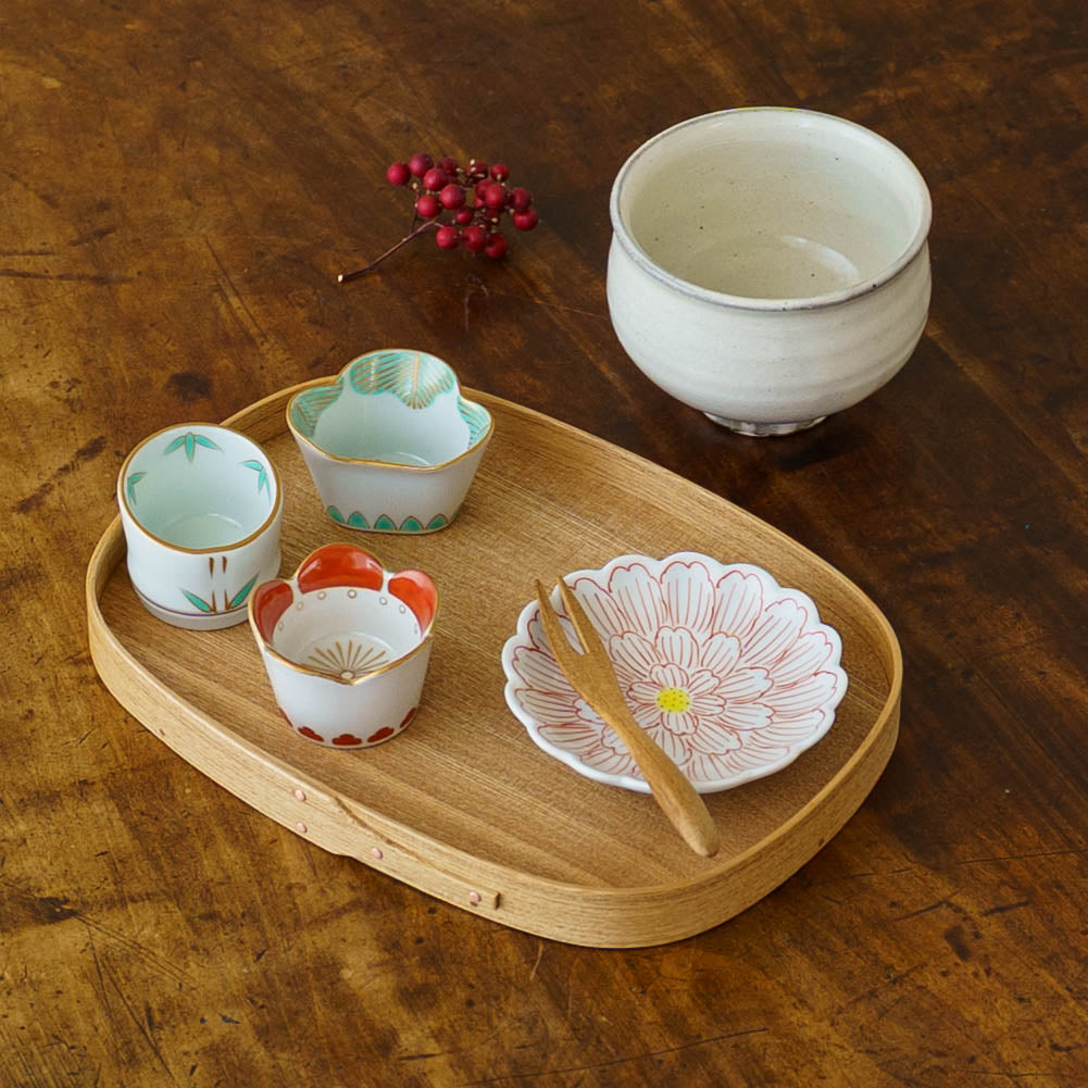 Round Corner mini tray ash  | Tomoharu Funahashi