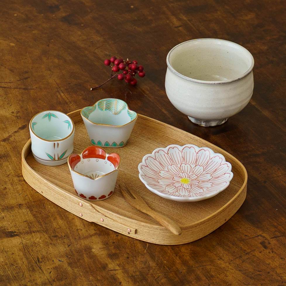 Round Corner mini tray ash  | Tomoharu Funahashi