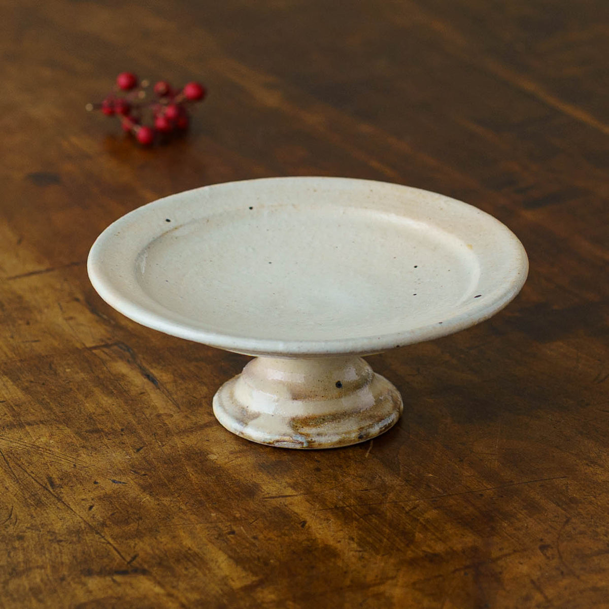 Iron-Sanded Compote Dish, 13cm | Furutani Ceramics Studio
