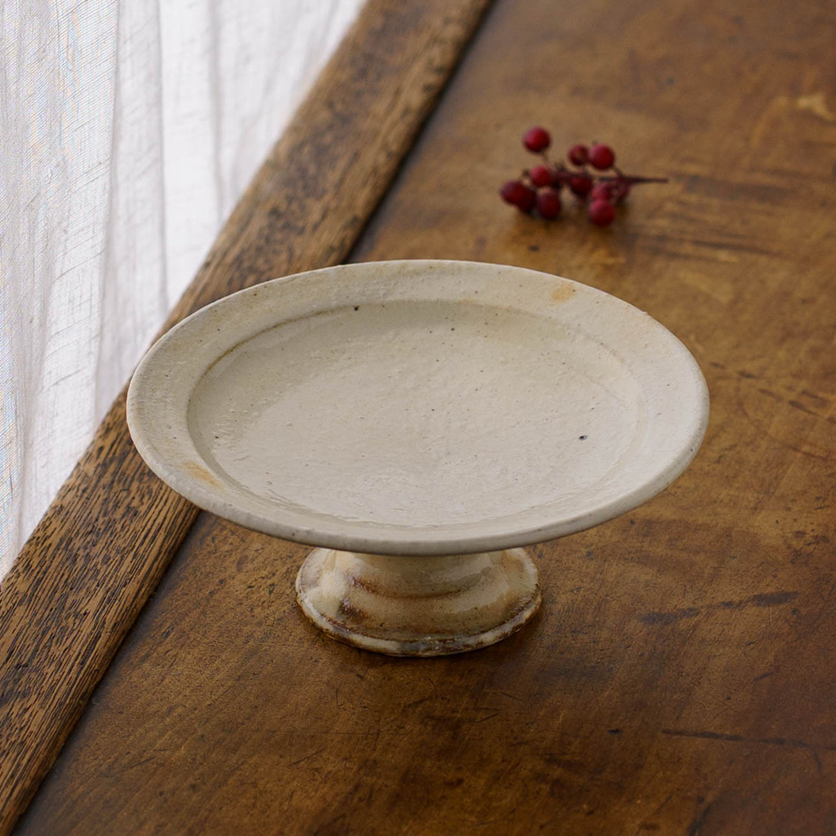 Iron-Sanded Compote Dish, 13cm | Furutani Ceramics Studio