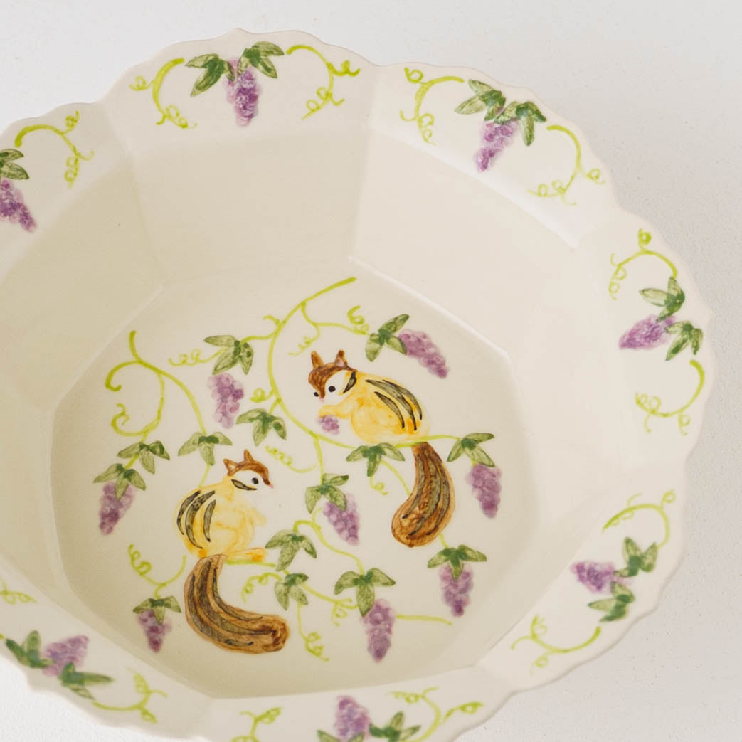 Bowl Squirrel Grape M｜Sugar Poppo