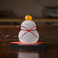 Glass kagami mochi small (with black stand)｜Gokurakuji glass studio