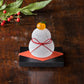 Glass kagami mochi small (with black stand)｜Gokurakuji glass studio